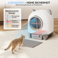 KatzLux Pro im Wohnzimmer mit Katze – Sicherheitssensoren